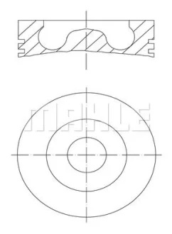 Поршень BMW X5 (E70)/X6 (E71/E72) 08-10 (84.00mm/STD) M57 Mahle 081 PI 00105 000