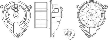 Вентилятор обігрівача салону MB Vito 95- MAHLE AB 272 000S