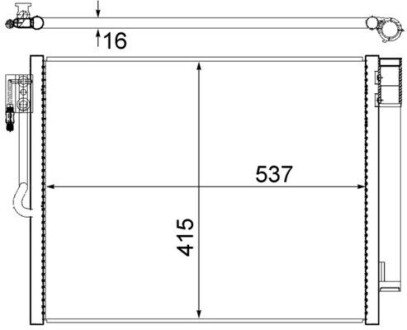 SKRAPLACZ KLIMATYZACJI OPEL MERIVA 10- MAHLE AC 596 000S (фото 1)