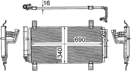 SKRAPLACZ KLIMATYZACJI MAZDA 6 08- MAHLE AC 714 000S (фото 1)