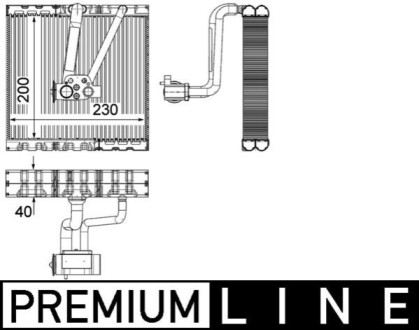 Випарник кондицiонера MAHLE AE 93 000P (фото 1)