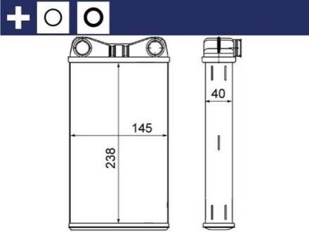 Радіатор пічки Audi A4 00-09 MAHLE AH 7 000S (фото 1)