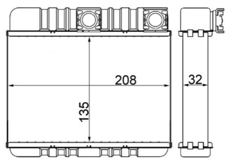 Радіатор пічки E46/X3(E83) 2.0D-3.0D 98-11 MAHLE AH 87 000S (фото 1)