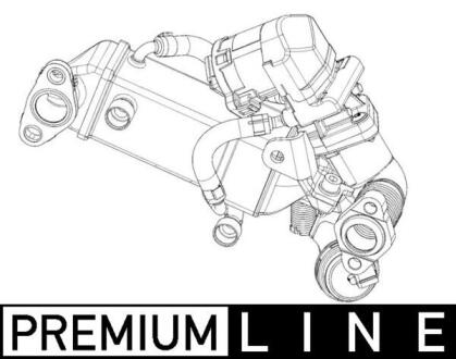 Радіатор рециркуляції ВГ BMW 3 (E90) 3.0d (N57) 05-11/5 (F10) 2.0d (N47)/2.0d (N57) 10-16 MAHLE CE 10 000P (фото 1)