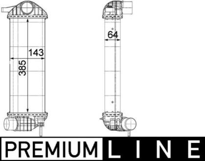 Радіатор інтеркулера Renault Kangoo 1.5 dCi 08- MAHLE CI 243 000P (фото 1)