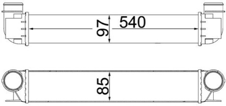 Радіатор інтеркулера E39 520d/525d/530d 98-04 MAHLE CI 338 000S (фото 1)