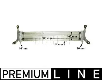Интеркулер AUDI Q7, VW TOUAREG 3.0D/4.2D/5.0D 10.02-08.15 Mahle CIR6000P