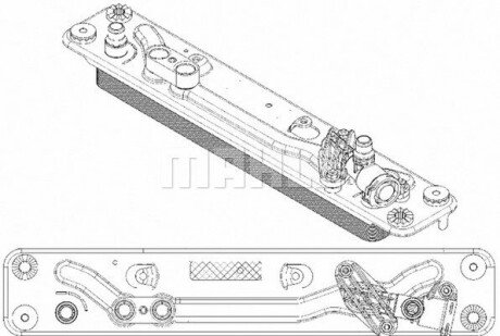 Радіатор масла АКПП E70/E71/E72 (Premium Line! OE) MAHLE CLC 182 000P (фото 1)