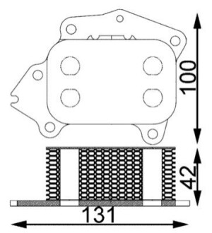 Радіатор масла Berlingo/307/Partner 1.6 HDI 01- MAHLE CLC 194 000S