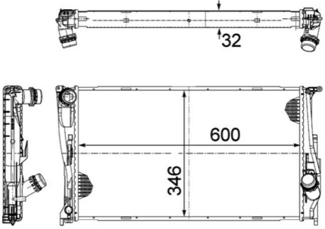 Радіатор охолодження MAHLE CR 1083 000P (фото 1)