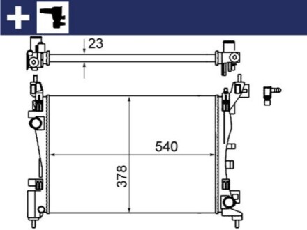 Радіатор охолодження Citroen Nemo/Fiat Fiorino 1.4i 07- MAHLE CR 1121 000S (фото 1)