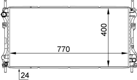 Радіатор охолодження Ford Transit 2.0DI 00-06 MAHLE CR 1143 000S