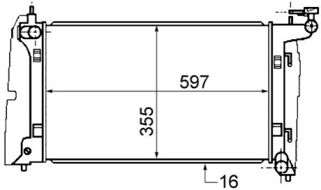 Радіатор охолодження двигуна Avensis/Corola 02- MAHLE CR 1527 000S (фото 1)