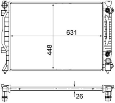 Радіатор охолодження MAHLE CR 1686 000S (фото 1)