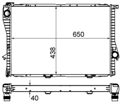 Радіатор охолодження двигуна E39/E38 2.0-4.4 95-04 MAHLE CR 295 000S