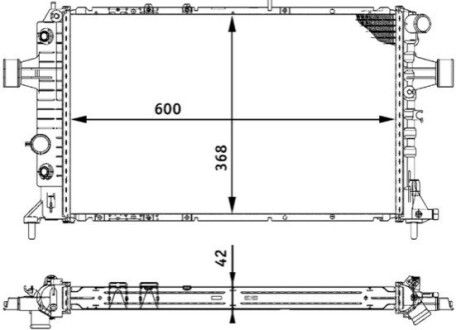 Радіатор охолодження Opel Astra G/ Zafira A 2.0-2.2DTI 98-05 MAHLE CR 320 000S (фото 1)