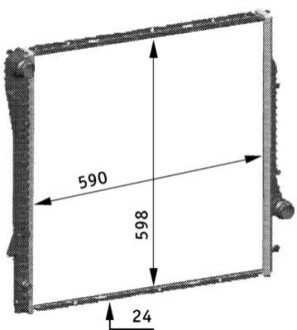 Радіатор охолодження двигуна E53/ MAHLE CR 566 000S (фото 1)