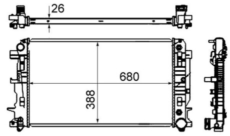 Радіатор охолодження MAHLE CR 62 000S (фото 1)