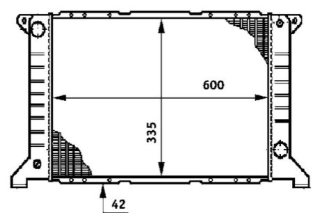 Радіатор охолодження двигуна Transit 2.5D/2.0i 86-95 (600x329x32) MAHLE CR 623 000S (фото 1)