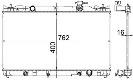 Радіатор охолодження MAHLE CR 742 000S (фото 1)