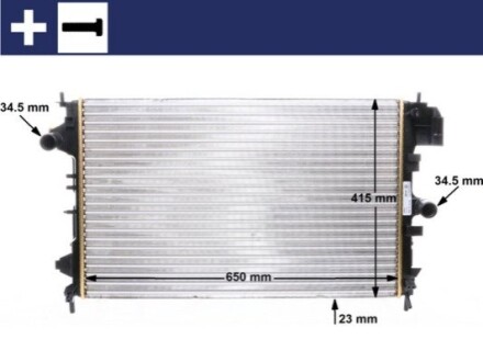 Радіатор охолодження Opel Vectra C 1.8 05-08 MAHLE CR 8 000S (фото 1)