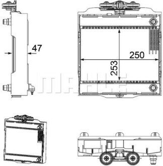 Радіатор охолодження BMW 5 (F10)/7 (F01-F04) 08-16 N54/N55/N57/N63 MAHLE CR 923 000P