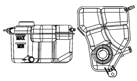 Бачок розширювальний Ford Fiesta 1.4/1.6 01-08/Fusion 1.25-1.6 02-12 MAHLE CRT 133 000S