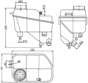 Бачок розширювальний радіатора MB W211/219 02-12 MAHLE CRT 202 000S