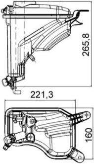 Бачок розширювальний BMW 3 (E90) 1.6-3.5 i 04-11 MAHLE CRT 207 000S