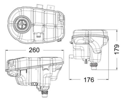 Бачок розширювальний AUDI A6/A7/A8 1.8-4.0 TFSI/TDI 10-18 MAHLE CRT 60 000S (фото 1)