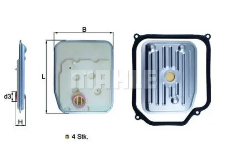 Фільтр АКПП VW Golf 91-06/Skoda Octavia 1.4-2.0i/1.9TDI/SDI 96-10 (з прокладкою на 4 отворів) Mahle HX 147KIT1 Купити в Україні
