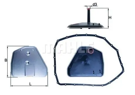 Фільтр АКПП Audi A4/A6/A8 02-11 / VW Phaeton 03-16 Mahle HX 164D