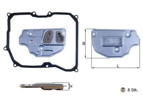 Фільтр АКПП VW Golf V/VI/ Passat 1.6-2.0 FSI 03-12 Mahle HX 256D