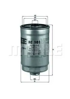 Фільтр паливний Accent/Getz/Santa Fe/Sonata/Rio/Sorento 1.5/2.0/2.2/2.5 CRDi 01 Mahle KC101 Купити в Україні