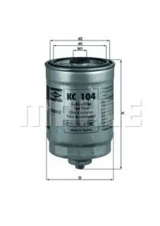 Фільтр паливний Volvo S60/S80/V70/XC70/XC90 2.4D 01-10 Mahle KC 104