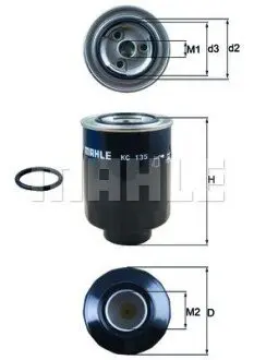 Фільтр паливний Toyota Land Cruiser/Corolla/Mazda 6 1.5D-4.2D 83 Mahle KC135D Купити в Україні