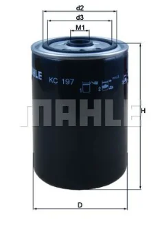Паливний фільтр RVI KERAX, MAGNUM, MIDLUM, PREMIUM IRISBUS ARES, ILIADE dCi11-270-MIDR06.24.65C/46 02.96 Mahle KC 197