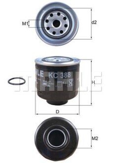 Фільтр паливний MAHLE KC388D