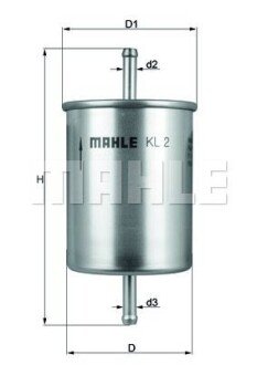 Фільтр паливний MAHLE KL2