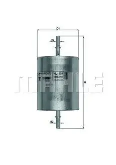 Фільтр паливний Ford Transit 2.3 16V 06-14/Mondeo 1.8-3.0 00-07 Mahle KL 409