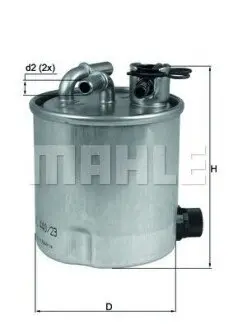 Фільтр паливний Nissan Qashqai/X-Trail 1.5/2.0dci 07 Mahle KL440/23 Купити в Україні