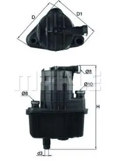 Фільтр паливний Renault Clio/Modus 1.5dci 04- (h=188mm) Mahle KL469 Купити в Україні