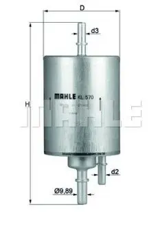 Фільтр паливний Audi A4 1.8T 04-09/A6 2.4-4.2 i 04-11 Mahle KL 570 Купити в Україні