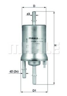 Фільтр паливний MAHLE KL572