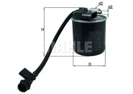 Фільтр паливний MB V (W447)/VITO MIXTO (W447)/VITO TOURER (W447)/VITO (W447) 2.1D 14- Mahle KL 947 Купить в Украине