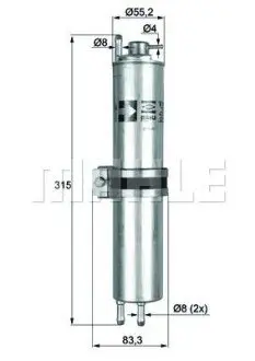 Фільтр паливний BMW 7 (E65/E66/E67) 3.0-4.8i 01-08 (N62/M54) Mahle KLH12 Купити в Україні