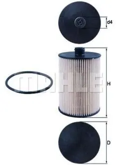 Фільтр паливний Volvo S60/S80/XC70/XC90 2.4D -10 Mahle KX 226D