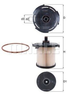 Фільтр паливний MAHLE KX387D