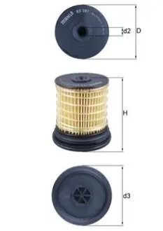 Фільтр паливний Jeep Cherokee/Grand Cherokee/Wrangler 2.0-3.0 CRD 10 Mahle KX 397