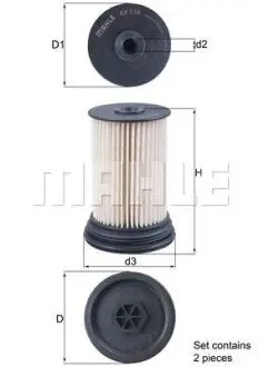 Фільтр паливний Captiva 2.2 11 Mahle KX 516/S